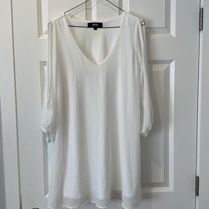 Lulus white size xs dress with sleeves